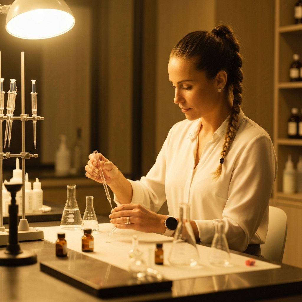 Casaba & Co. founder in perfume laboratory